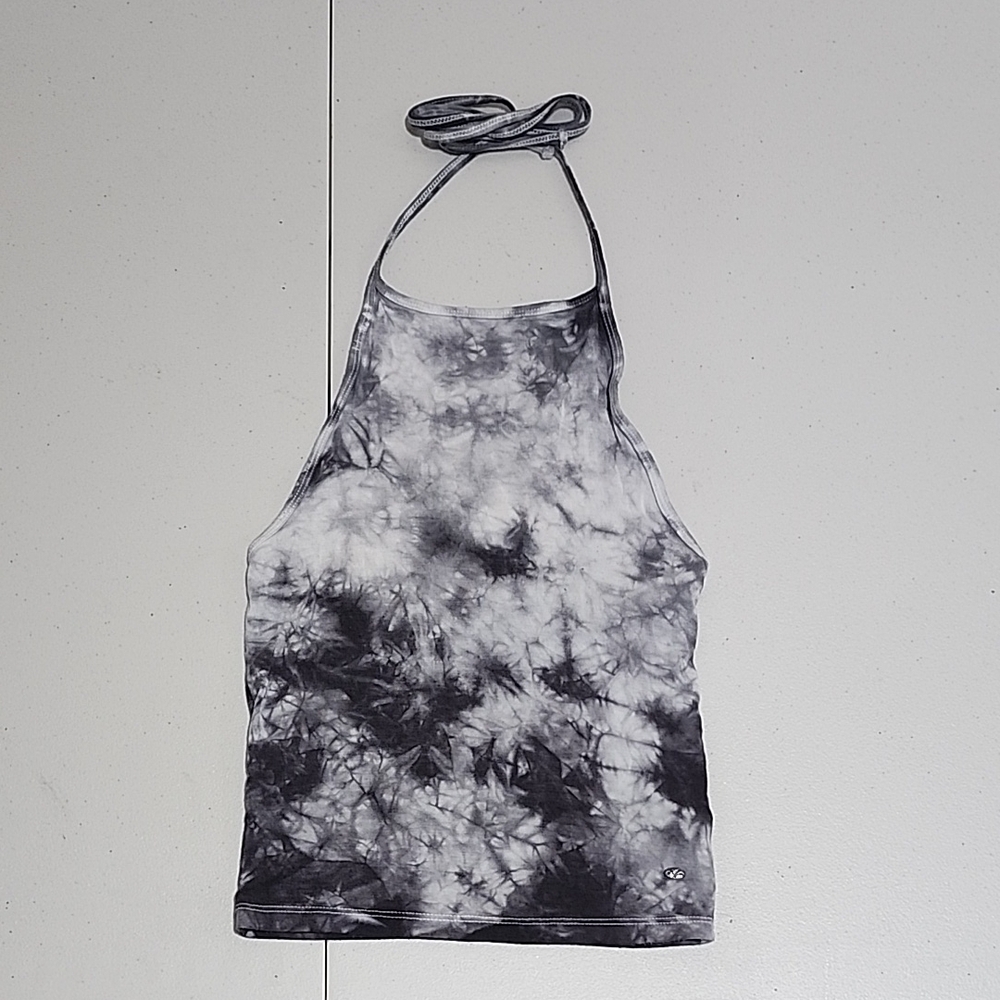 Stylish Black and Gray Halter Top